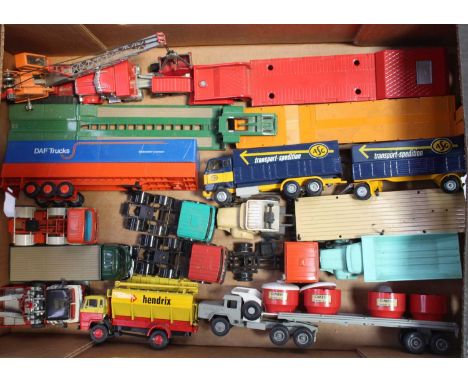 One tray of mixed loose and mixed scale heavy haulage and road transport diecast to include a Tekno ASG Transport Spedition V