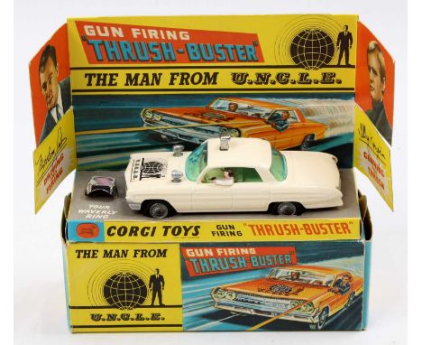 Corgi Toys Man from UNCLE No. 497 gun firing Thrush-buster comprising a cream body with white interior, without bonnet sticke