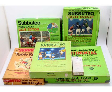 Collection of 6 various boxed Subbutteo Table Top Games to include Table Rugby, Table Soccer Club Edition, together with a Wh