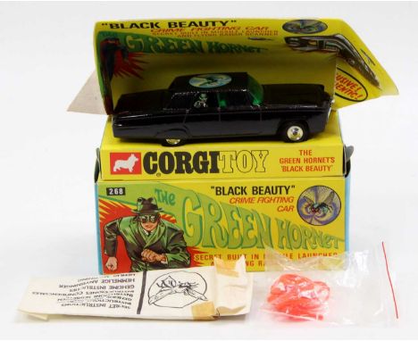 Corgi Toys No. 268 The Green Hornets 'Black Beauty', black body with green windscreen, Green Hornet transfer, secret instruct