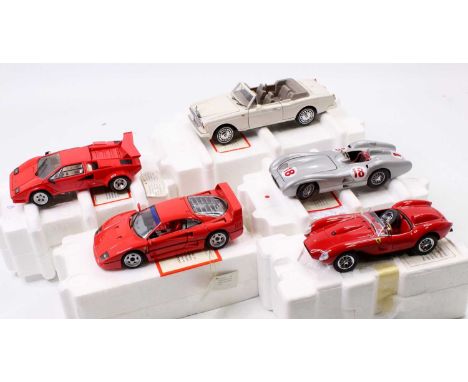 Collection of 5 various Franklin Mint and Danbury Mint 1/24th scale diecast models to include Ferraris and others