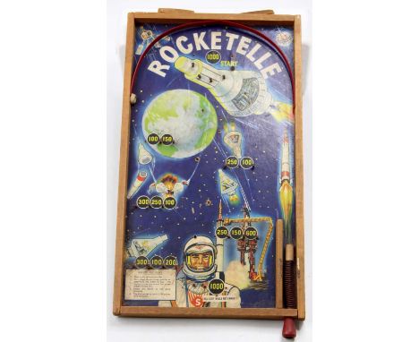 Vintage Space Themed Rocketelle Bagatelle, clean example
