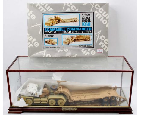 An Accurate Armour 1/35 scale kit built model of a Scammell Commander tank transporter, model has been built and part painted