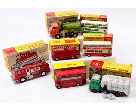 Dinky Toys part boxed and play-worn group of 7 with examples including No. 285 Merryweather Fire Engine, No. 451 Johnston Roa