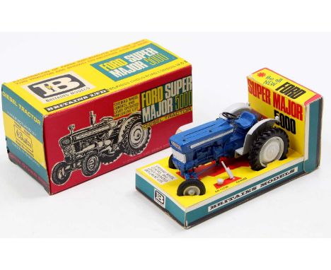 Britains 9527 Ford Super Major 5000 Diesel tractor in blue with figure complete with air filter and exhaust still in situ in 