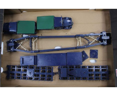 A Smith Auto Models? 1/50 scale white metal kit built model of a Pickfords Scammell Contractor twin low loader unit with two 