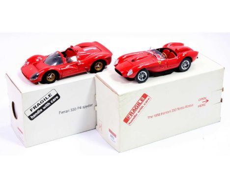 Danbury Mint 1/24th scale boxed diecast group of 2 comprising a Ferrari 330 P4 Spyder, and a 1958 Ferrari 250 Testa Rossa, bo