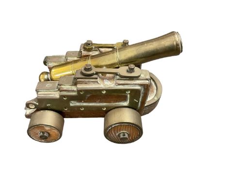 Miniature model of a signalling cannonBarrel 16cm in length