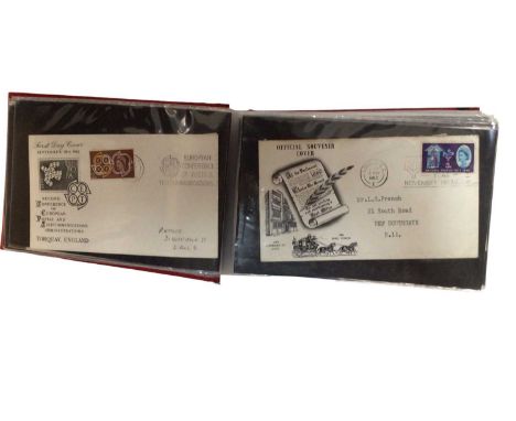 Stamps GB Album of first day covers including 1964 Red Cross and Botanical illustrated covers, 1951 Festival and two Gurnsey 