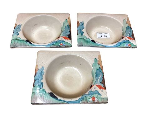 Art Deco ceramics to include three Clarice Cliff bowls and a Crown Devon jug (4)