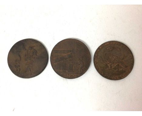 G.B. - Mixed 18th century Provincial Copper Half Penny Tokens to include Middlesex T. Hall 'The 1st Artist in Europe', Rev: T