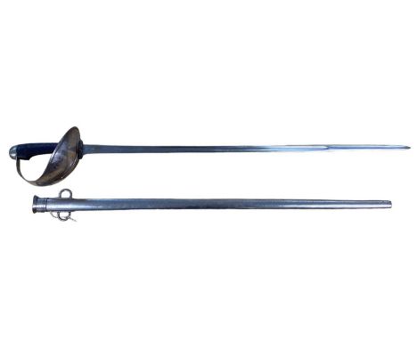 Scarce British 1908 Pattern ( Mark 1) Cavalry troopers sword by Wilkinson, Pall Mall, with chequered plastic grip, bowl guard