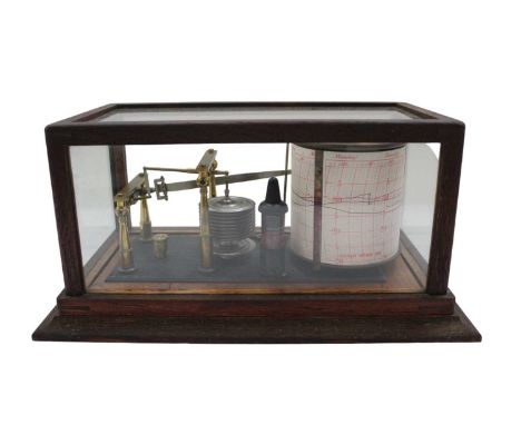 Good quality Negretti &amp; Zambra cased barograph