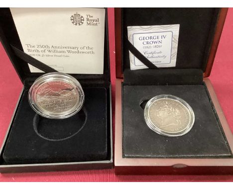 World - Mixed silver coins to include G.B. Royal Mint proofs 50p 'A Celebration of Sherlock Holmes 2019, £5 250th Anniversary