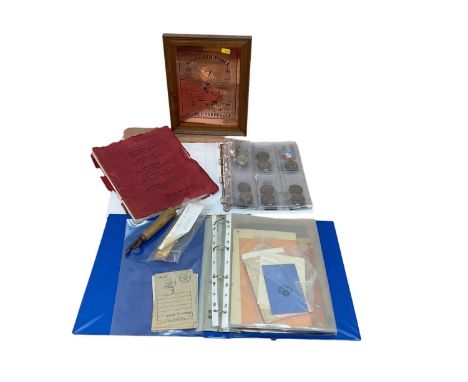 One album containing various American military commemorative medallions, together with a Second World War Boulton Paul Aircra