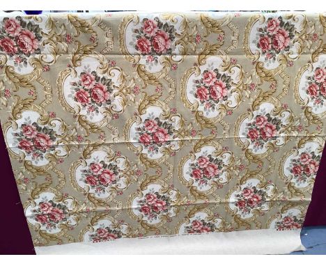 A small selection of fabric lengths, including "Versailles" by Jason D'Souza, "Donovan's Chinese" 1984 by G.P. &amp; J Baker 