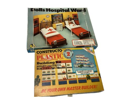 Fim German plastic construction kit, boxed, GD229, Swallow Plastics Dolls Hospital Ward, Airfix Waterloo Assault Set, Matchbo