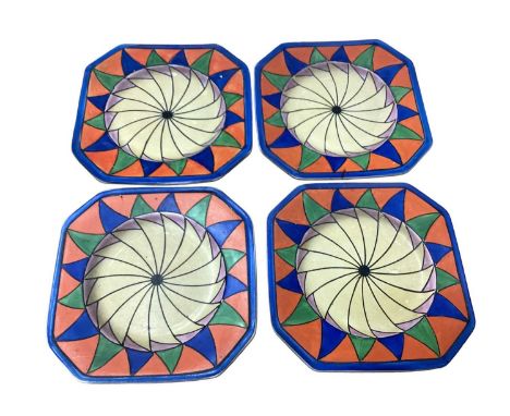 Five Art Deco Barker Bros. ‘Le Moulin Rouge’ plates, together with a matching dish (6)