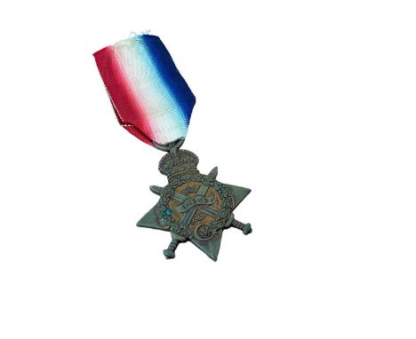 First World War 1914 'Mons' Star named to 5405 PTE. E. Shaw. S. GDS.