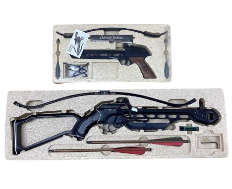 Barnett Panzer II crossbow and hand held crossbow, both boxed