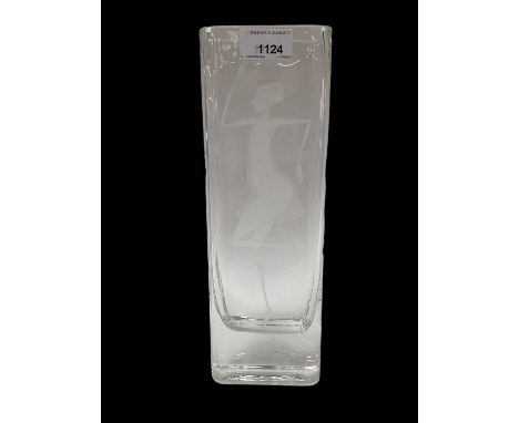 Nancy Sutcliffe contemporary art glass vase, 30cm high