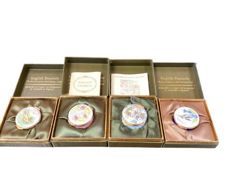 Collection of enamel boxes, mostly Crummles, including four special Christmas editions, all boxed (20)