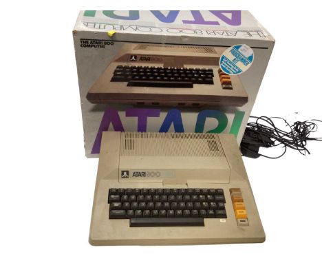 The Atari 800 Computer, The Atari 410 Program Recorder, both in orignal boxes, various joysticks, selection of Atari 400/800 