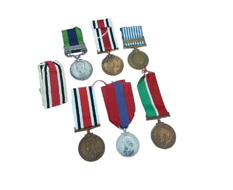 Group of mixed medals to include George V India General Service medal with Waziristan 1921 - 24 clasp named to 4181761 FSR. W