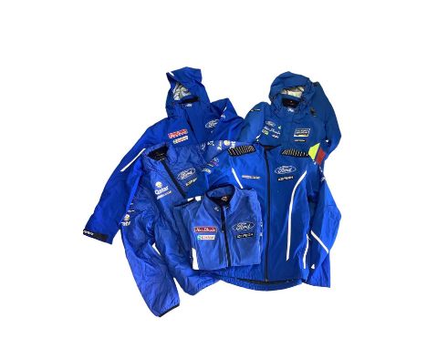Motorsport Interest- Group of early 2011 / 12 Ford World Rally Championship WRC M Sport team shirts, jackets, gilets and othe