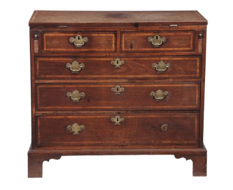 A George II red walnut and inlaid bachelor's chest , circa 1740  A George II red walnut and inlaid bachelor's chest  , circa 