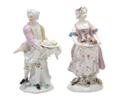 A Bow porcelain model of a male cook , circa 1760, 17  A Bow porcelain model of a male cook  , circa 1760, 17.5cm high, paper