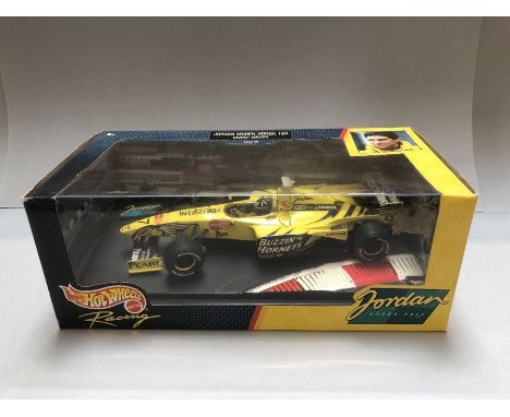 Hotwheels by Mattel die-cast F1 Jordan Mugen Honda 199 launch version for Damon Hill