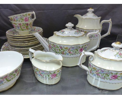 Royal Crown Derby Cotswold pattern teaset - compromising of Teapot, Coffee Pot, Sugar bowl, Twin Handled sugar pot and cover,