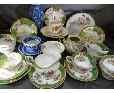 Collection of early cabinet cups and saucers - to include Paragon, Early Staffordshire cup saucer and side plate, Rosenthal e