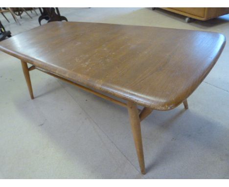 A light Ercol stick leg coffee table