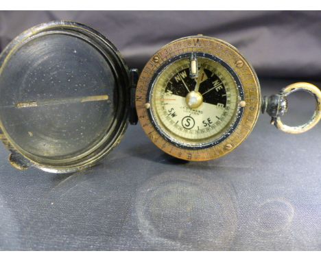 Cavalry School Compass in all brass case with floating dial by J.H Steward, London A/F