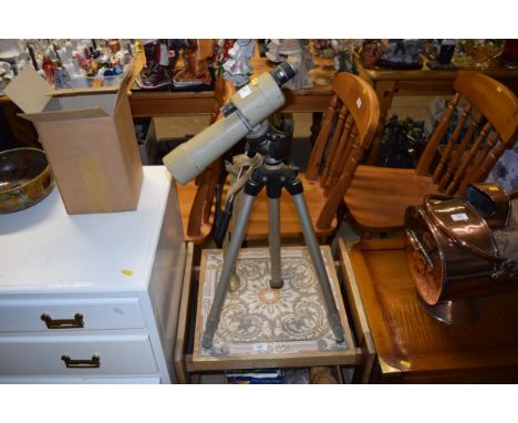 A Mirador spotting scope on tripod stand 