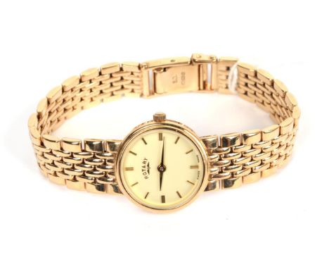 A lady's 9 carat gold wristwatch, signed Rotary 