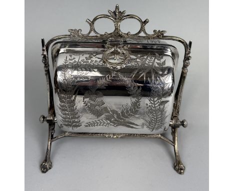 A VICTORIAN SILVER-PLATED TOAST WARMER, FENTON BROTHERS, SHEFFIELD CIRCA 1880 