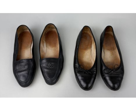 TWO PAIRS OF CHANEL LADIES SHOESProvenance: Property of an eminent 1960's fashion model.