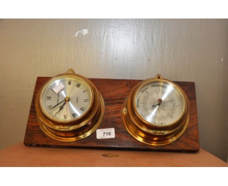 BAROMETER AND CLOCK