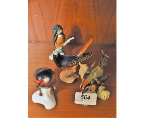 GOEBEL FIRECREST,KINGFISHER,GOLDFINCH AND ONE OTHER
