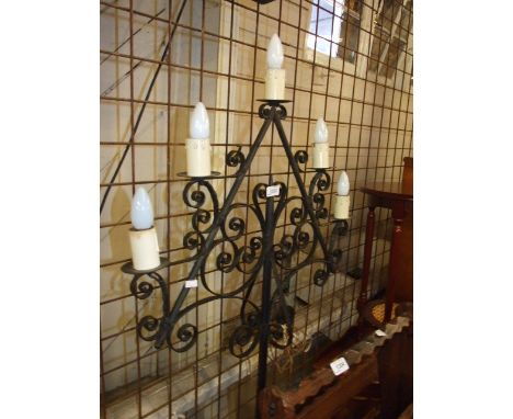 WROUGHT IRON STANDARD LAMP