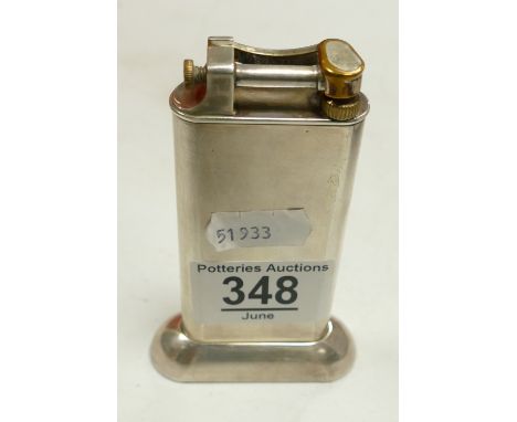 Dunhill Silver Plated Standard Table Cigarette Lighter: 