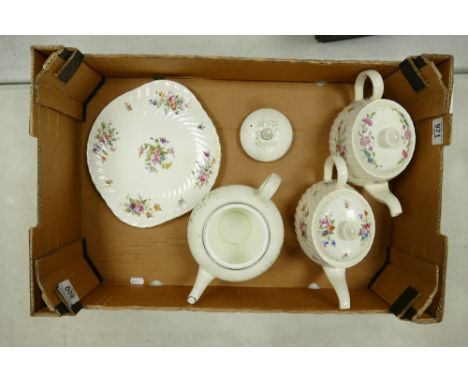 A mixed collection of items to include: Minton Marlow Teapot, Minton Marlow Teapot(hairline to handle) , seconds similar sand