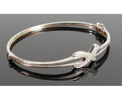 Silver ladies bangle, 9.1g: 