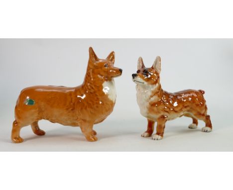 Beswick Large Corgi 1299B: togther with similar Goebel  item(2) 