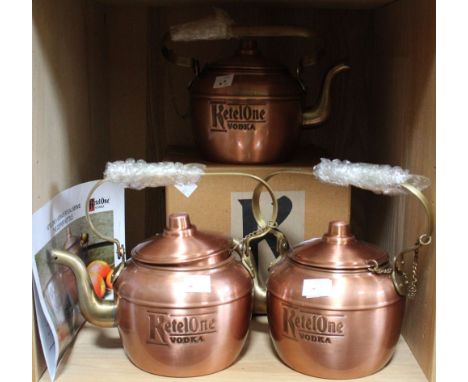 Four Ketel One vodka Ritual Werve kettles, 1 boxed
