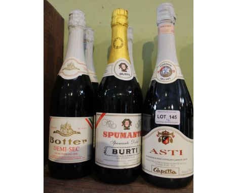 Spumante Botter Sparkling wine, 2 bottles Botter Semi Sec Sparkling Wine Spumante Dolce Burti Asti Capetta Moscato Botter