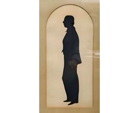 English School (19th century), a portrait silhouette of a dandified gentleman, possibly Oscar Wilde, the Irish wit and man-of
